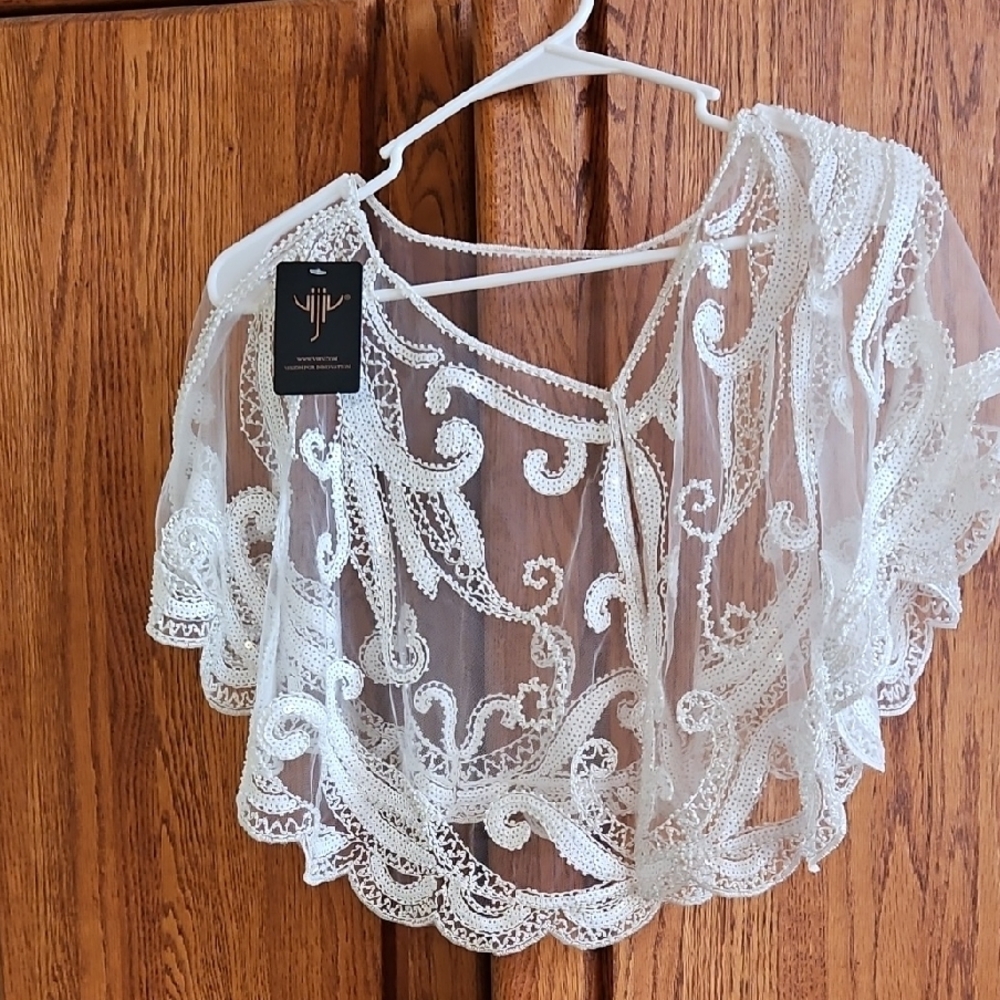 Sheer White Lace Cover-Up
